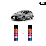 KIT SPRAY AUTOMOTIVO - PRATA TUNGSTENIO 2019 POL + VERNIZ RAPIDO 300ML