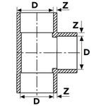 TÊ 90° soldável (PVC-U) - Ø110mm 