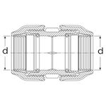 União de compressão 40mm x 40mm 