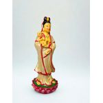 Deusa Kuan Yin com bebê - resina