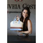 Bolsa Cleo Palha com Azul