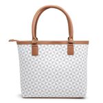 Bolsa Feminina Estilo Sacola Grande De Ombro estampada Branca - Gouveia Costa 