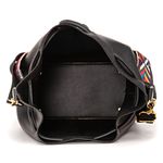 Bolsa Saco Pequena Ombro Preta Com Alças Coloridas Prática e Elegante - Gouveia Costa