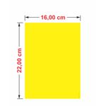 Cartaz Duplex Amarela 16x22cm