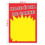 Cartaz hoje é dia de carne 46x65cm