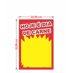 Cartaz hoje é dia de carne 22x32cm