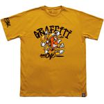 Camiseta SAGA Graffiti com Café - Mostarda