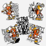 Pack de Stickers BULINHO Graffiti com Café - 5 unid.