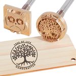 Carimbo Clichê 7cm X 7cm para Gravação em Madeira com Cabo Manual