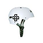 CAPACETE BRANCO FOSCO FITA CAMUFLADA IRON PROFISSIONAL