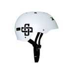 CAPACETE BRANCO FOSCO FITA PRETA IRON PROFISSIONAL