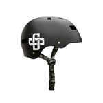 CAPACETE PRETO FOSCO FITA CAMUFLADA IRON PROFISSIONAL