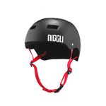 CAPACETE PRETO FOSCO FITA VERMELHA IRON PROFISSIONAL