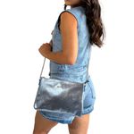 Bolsa Clutch Transversal em Couro Griffazzi Sky