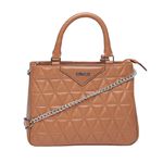 Bolsa Estruturada de Couro Griffazzi Caramelo