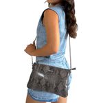 Bolsa Clutch Transversal em Couro Griffazzi Preto