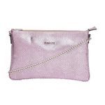 Bolsa Clutch Transversal em Couro Griffazzi Lilas