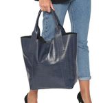 Bolsa Sacola Couro Griffazzi Azul