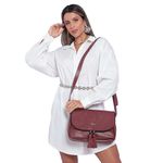 Bolsa de Couro Griffazzi Bordô