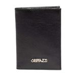 Porta passaporte de Couro Griffazzi Preta