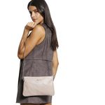 Bolsa Clutch Transversal em Couro Griffazzi Nude