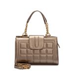 Bolsa de Couro Luxo Griffazzi Prata Velho