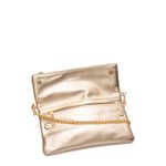 Bolsa Clutch de Couro Griffazzi Ouro