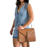 Bolsa de Couro Griffazzi Estruturada Caramelo