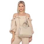 Bolsa Estruturada de Couro Griffazzi Marfim