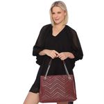 Bolsa Couro Griffazzi Bordô