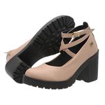 Sapato Scarpin Boneca Vitória Nude Sola Preta