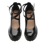 Sapato Scarpin Boneca Vitória Preto Verniz