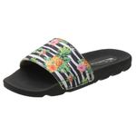 Chinelo Slide Cancún Preto Abacaxi Listrado
