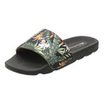 Chinelo Slide Cancún Preto Floral