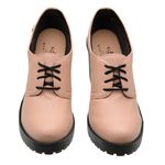Sapato Scarpin Oxford Stéfani Nude Sola Preta