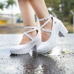 Sapato Scarpin Boneca Vitória Branco