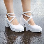 Sapato Scarpin Boneca Vitória Branco