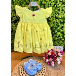 Vestido Jardim Fru-fru Amarelo