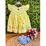 Vestido Jardim Fru-fru Amarelo