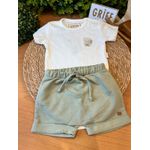 Conjunto Body + Short Moletinho Coqueiros