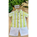 Conjunto Bata Listrado Polo + Short 