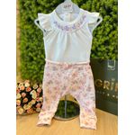 Conjunto Body Curto E Calça Saruel Aurora