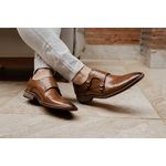 SAPATO SOCIAL MONK STRAP ESPARTA WHISKY