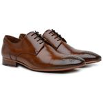 SAPATO SOCIAL DERBY BROGUE WHISKY