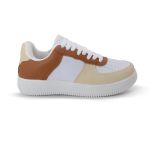 Tênis Feminino Lolla Creme/Caramelo