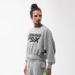 BLUSA MOLETINHO SUX OVERSIZED CROPPED CLASSICS CINZA