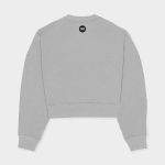 BLUSA MOLETINHO SUX OVERSIZED CROPPED CLASSICS CINZA