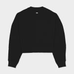 BLUSA MOLETINHO SUX OVERSIZED CROPPED CLASSICS PRETO