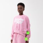 BLUSA MOLETINHO SUX OVERSIZED CROPPED CLASSICS ROSA