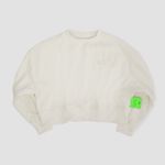 BLUSA MOLETOM SUX OVERSIZED CROPPED OFF WHITE
